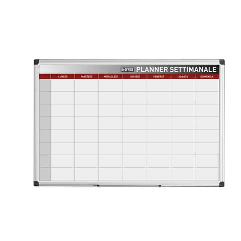 Planning Bi-office settimanale magnetico 90×60 cm bianco GA03266170