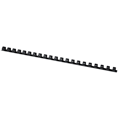 Dorsi a spirale in PVC per rilegatura Q-Connect A4 – 21 anelli 10 mm – fino a 55 ff nero – conf. 100 pz – KF24020