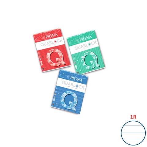 Ricambi per quaderni ad anelli Pigna Quablock – A4 – 80 g/m² – 50 ff – 1R – 00609771R