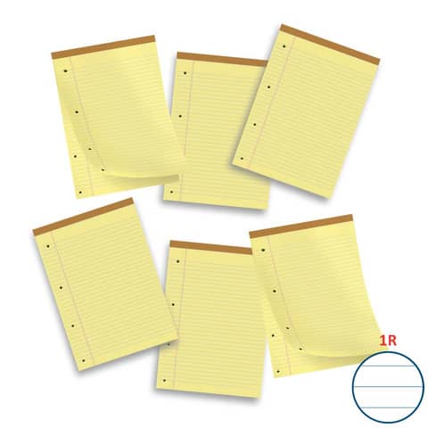 Blocco punto metallico 50 fogli Pigna Legal A4 giallo confezione da 10 pezzi – 0514394RM