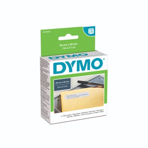 Rotolo da 500 etichette Dymo LabelWriter indirizzi 54×25 mm bianco S0722520