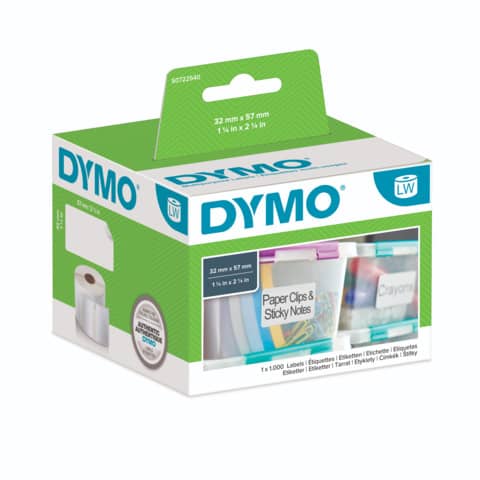 Rotolo da 1000 etichette Dymo LabelWriter multiuso 57×32 mm bianco S0722540