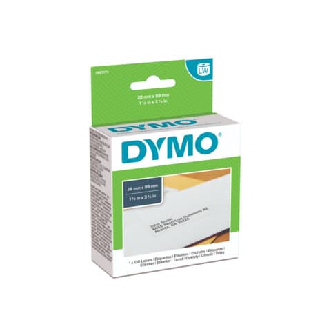 Rotolo da 130 etichette Dymo LabelWriter indirizzi std. 28×89 mm bianco – 1983173