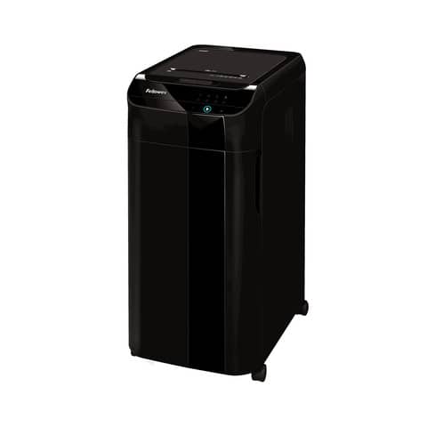 Distruggidocumenti uso frequente  P-4 68 L FELLOWES AutoMax™ 350C – taglio a frammenti 4×38 mm nero – 4964101