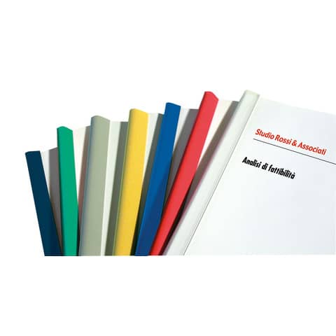 Dorsi plastici Leonardi per rilegatura senza macchine 29,7cm diam.8mm blu conf.50 – D108BL