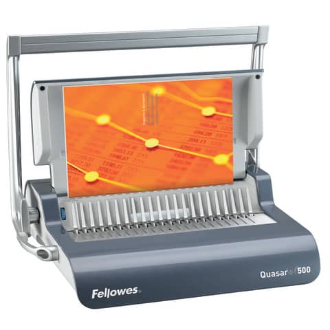 Rilegatrice a dorsi plastici FELLOWES Quasar+ 500 capacità di perforazione 25 fogli – 5627701