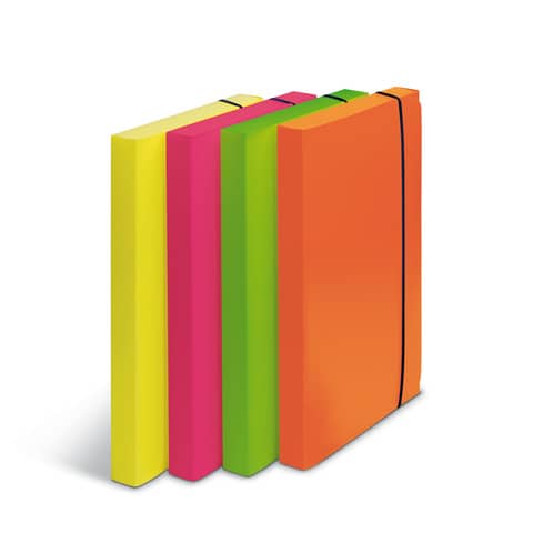 Scatole portaprogetti Leonardi Fluo dorso 3 cm PPL assortiti conf.4 – 1028101