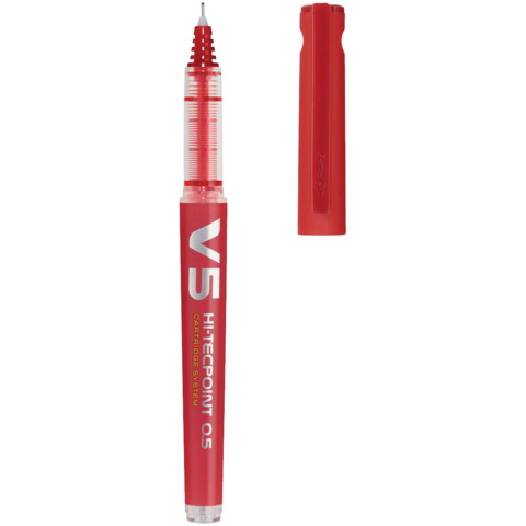 Penna roller ricaricabile a inchiostro liquido Pilot HI-TECPOINT V5 Begreen 0,5 mm rosso – 040327