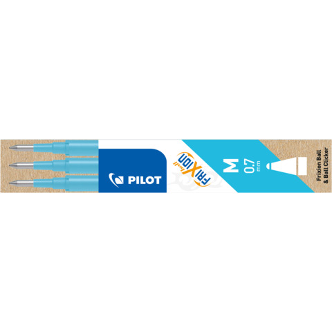 Refill penne a sfera Pilot Frixion Ball e Clicker 0,7 mm azzurro Set 3 pezzi – 006645