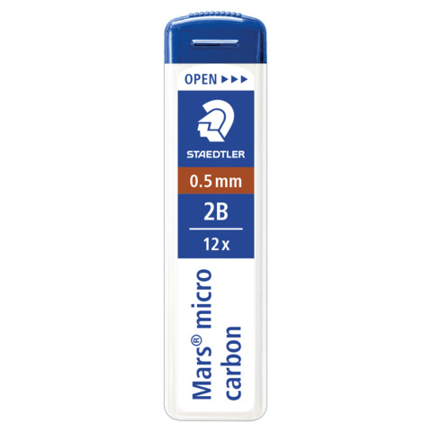 Astuccio 12 mine sottili 2B Staedtler Mars Micro Carbon 250 0,5 mm – 250 05-2B