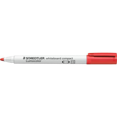 Marcatore per lavagne bianche Staedtler Lumocolor whiteboard compact 341 1-2 mm rosso – 341-2