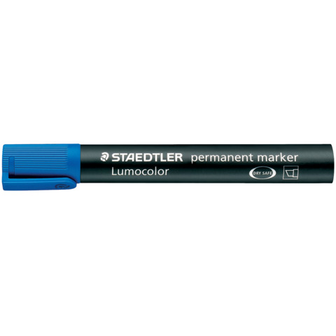 Marcatore punta a scalpello Staedtler Lumocolor permanent marker 350 2-5 mm blu – 350-3