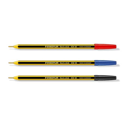 Penna a sfera Staedtler Noris Stick M 1 mm – tratto 0,35 mm blu conf. da 20 – 434 03