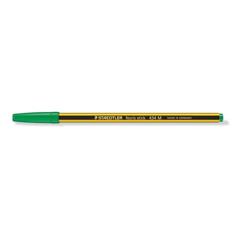 Penna a sfera Staedtler Noris Stick M 1 mm – tratto 0,35 mm verde conf. da 20 – 434 05