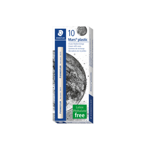 Ricambio portagomma Staedtler Mars plastic 528 bianco Conf. 10 pezzi – 528 55
