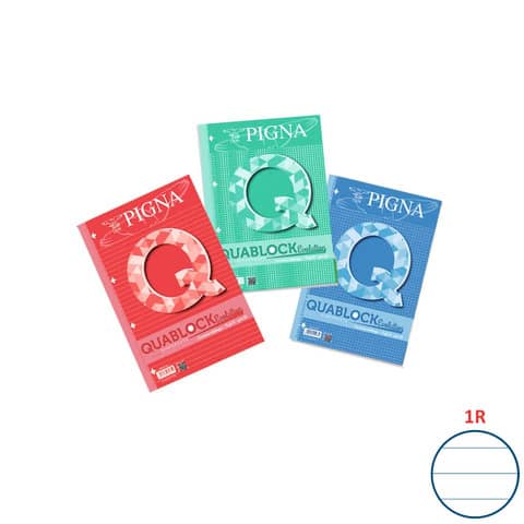 Ricambi per quaderni ad anelli Pigna Quablock Evolution – A4 – 80 g/m² – 40 ff – 1R – assortiti – 02112151R