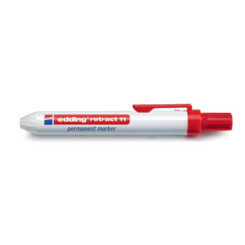 Marcatore permanente edding Retract 11 punta conica 1,5-3 mm rosso E-11 002