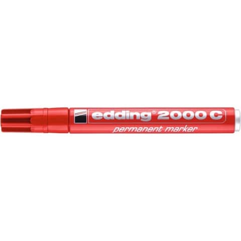 Marcatore permanente edding 2000 C punta tonda 1,5-3 mm rosso – E-2000C 002
