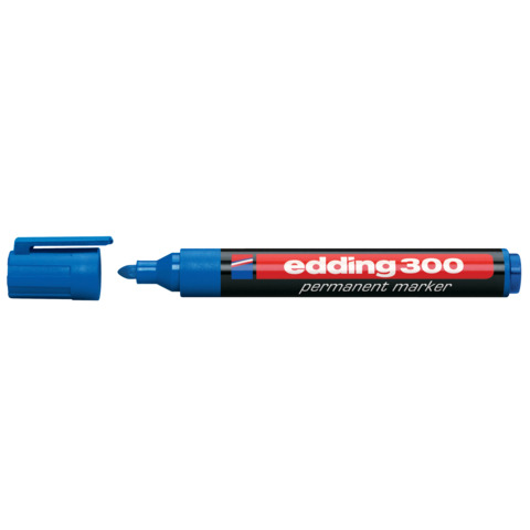 Marcatore permanente edding 300 punta tonda 1,5-3 mm blu E-300 003