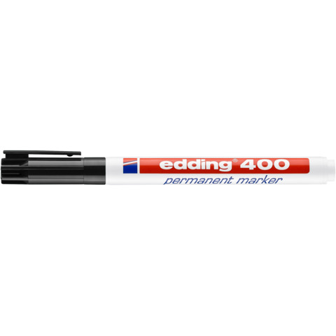 Marcatore permanente edding 400 punta conica 1 mm nero E-400 001