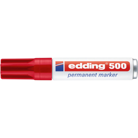 Marcatore permanente edding 500 punta scalpello 2-7 mm rosso E-500 002