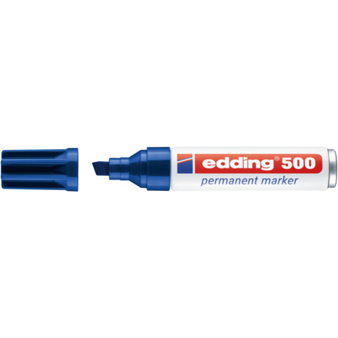 Marcatore permanente edding 500 punta scalpello 2-7 mm blu E-500 003