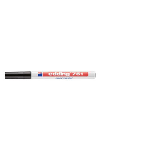 Marcatore a vernice edding 751 punta conica 1-2 mm nero E-751 001
