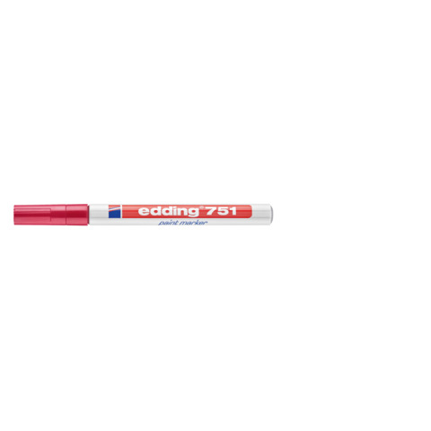 Marcatore a vernice edding 751 punta conica 1-2 mm rosso E-751 002