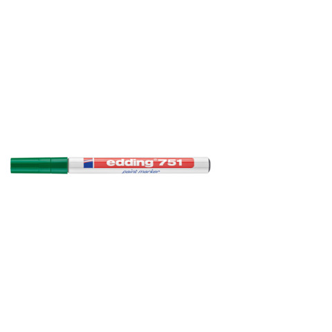 Marcatore a vernice edding 751 punta conica 1-2 mm verde E-751 004
