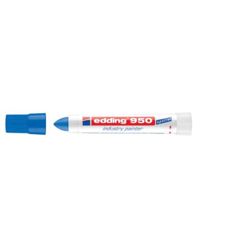 Marcatore a cera edding 950 punta conica 10 mm blu E-950 003