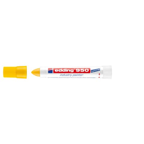 Marcatore a cera edding 950 punta conica 10 mm giallo E-950 005