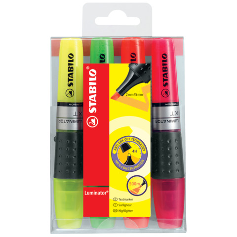 Evidenziatori Stabilo Luminator 2-5 mm assortiti astuccio da 4 – 71/4