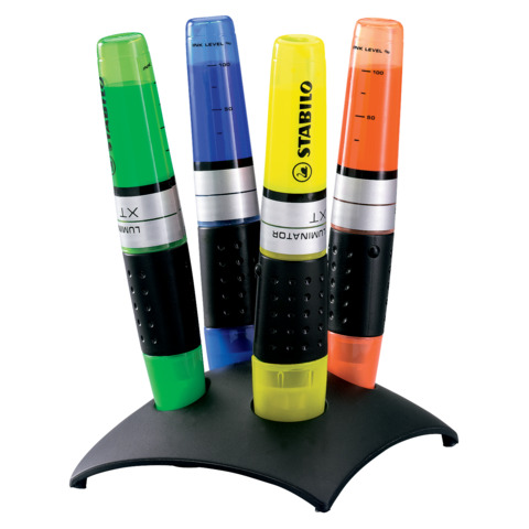 Evidenziatori Stabilo Luminator 2-5 mm assortiti set da scrivania da 4 – 7104-2