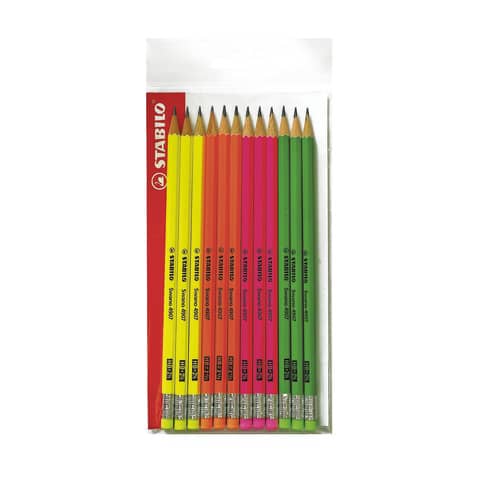 Matite Stabilo Swano fluo 2,5 mm grafite HB confezione da 12 – IT12/110-490712