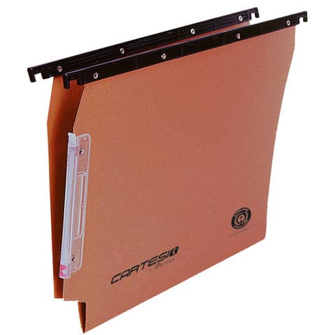 Cartelle sospese laterali per armadi CARTESIO 33 cm fondo a V arancio Conf. 50 pezzi – 114 F BETA – B2