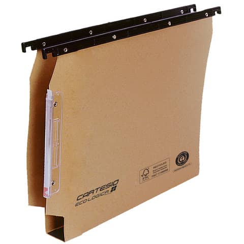 Cartelle sospese laterali per armadi CARTESIO ECO 33 cm fondo U 3 cm avana Conf. 25 pezzi – 114 F BETA 3 – A1