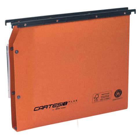 Cartelle sospese laterali per armadi CARTESIO PLUS 33 cm fondo U 5 cm arancio Conf. 25 pezzi – 314 M Link 5 -A2