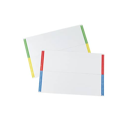Cartoncini di ricambio BERTESI per cartelle sospese cassetto – ass.ti conf. 10 ff da 28 (280 cartoncini) – 032 10