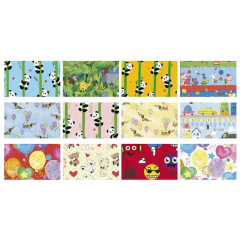Carta da regalo in fogli Rex-Sadoch Raso Bimbi 70×100 cm assortiti Conf. 100 pezzi – R4407GEN