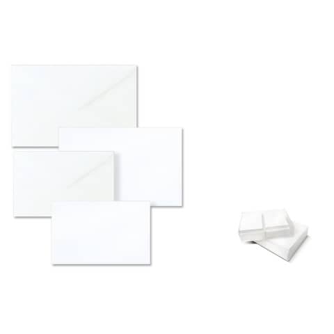 Biglietti con buste Ellebi – Sadoch Dalmazia ”formato 9” 9×14 cm bianco Conf. 100 pezzi – 8309