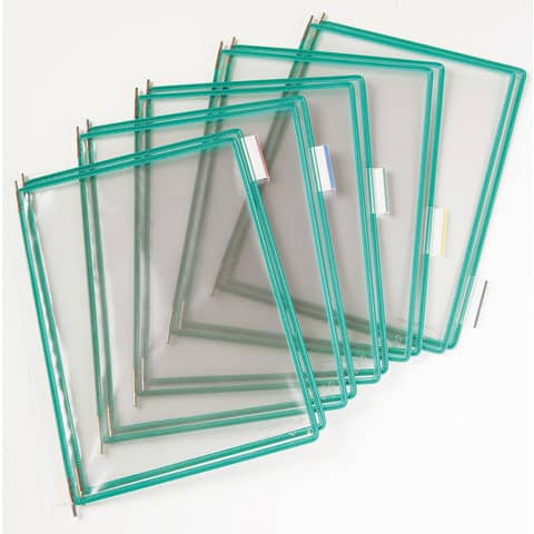 Buste per leggio Tarifold® T-Technic A4 verde – PVC bordo rinforzato Conf. 10 pezzi – B114005