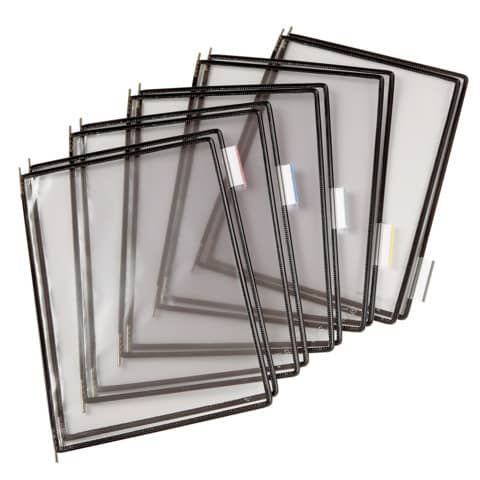 Buste per leggio Tarifold® T-Technic A4 nero – PVC bordo rinforzato Conf. 10 pezzi – B114007