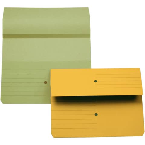 Cartelline con tasca 4Mat A4 in carta woodstock 225 g/m² dorso 3 cm verde conf. da 10 pezzi – 3240 02
