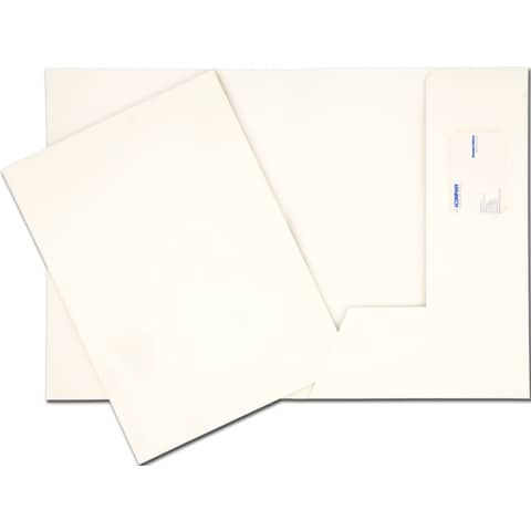 Cartelline a 2 lembi 4Mat A4 in bindakote 250 g/m² con alloggio biglietti da visita  cf. da 10 pz – 3740