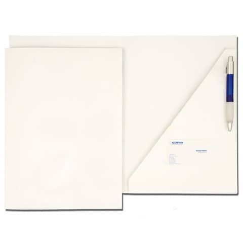 Cartelline a 2 lembi 4Mat A4 bindakote bindakote 250 g/m² c/alloggio biglietti visita e penna  cf. 10 pz – 3745