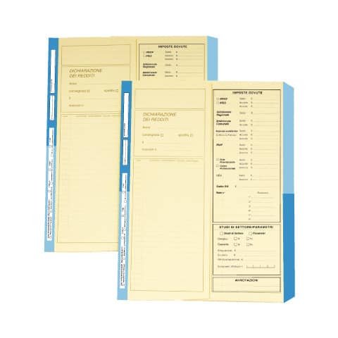 Cartelline a 2 lembi 4Pro dichiarazione dei redditi A4 cellulosa 225 g/m² dorso 2 cm bluconf. da 50 pezzi – 4175 01
