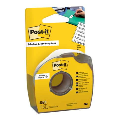 Nastro adesivo per correzione Post-it® Cover Up in carta removibile 6 righe – 658H