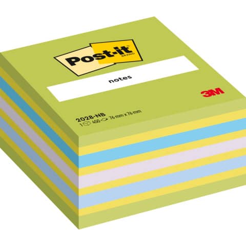 Foglietti riposizionabili Post-it® Notes Cubo Neon 76×76 mm assortiti 450 ff 2028-NB