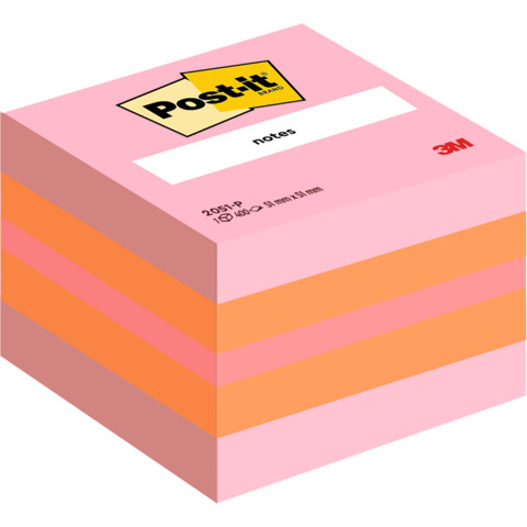 Foglietti riposizionabili colorati Post-it® Notes Minicubo 51×51 mm assortiti – 400 ff – 2051-P