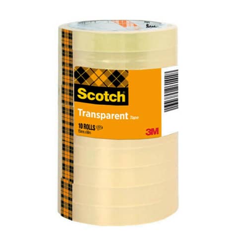 Nastro adesivo Scotch® 508 15 mm x 66 m trasparente torre da 10 rotoli – 508-1566